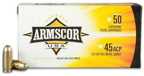 45 ACP 230 Grain Hollow Point 20 Rounds Armscor Ammunition